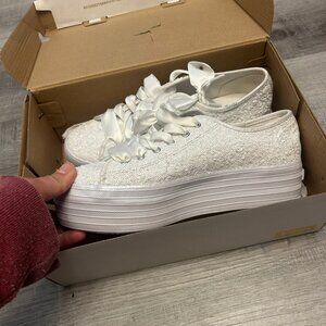 Keds Triple Up White Sequin Sneakers